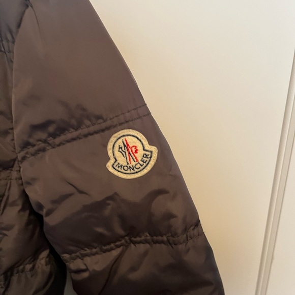 Moncler Metallic Silver Jacket with Black Knit Collar - Picture 3 of 11